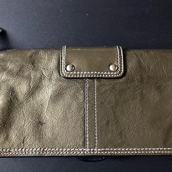 Very Cute Vintage Coach Bleeker Gray Patent Leather Wallet/Wristlet. Orig. Owner - Picture 10 of 15